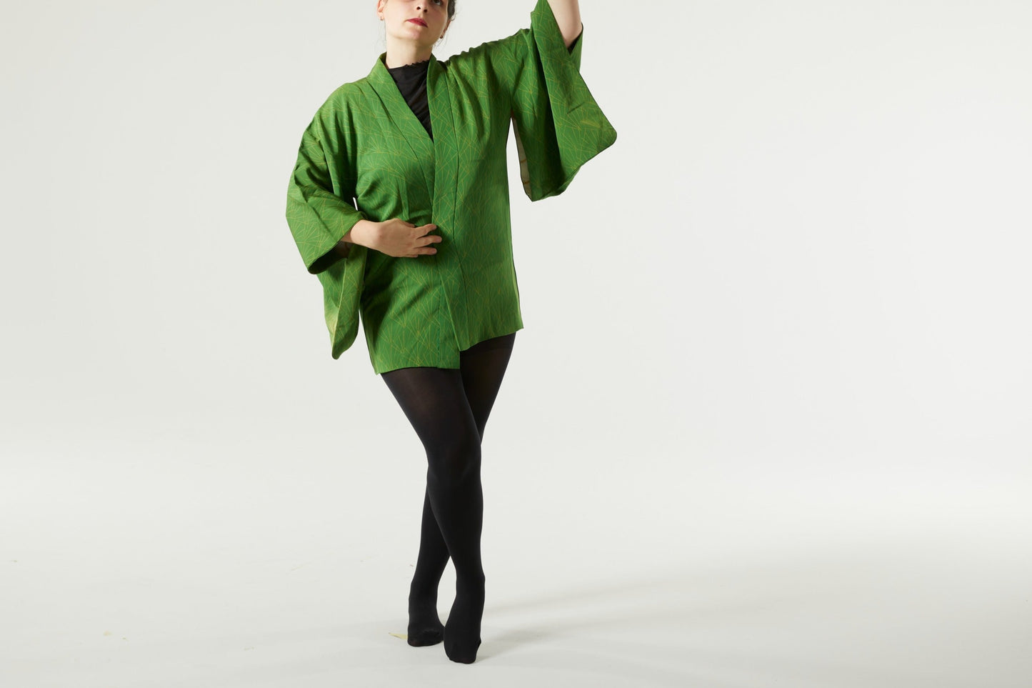 Unique Handcrafted Silk Haori "Green Spirit"
