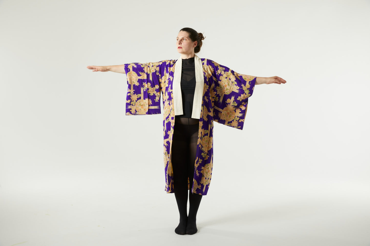 Vintage Silk Kimono "Purple Dream"