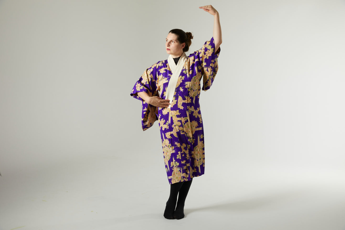 Vintage Silk Kimono "Purple Dream"