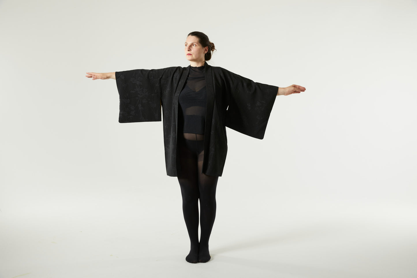 Handcraftet Vintage Silk Haori "BLACK SPIDER"