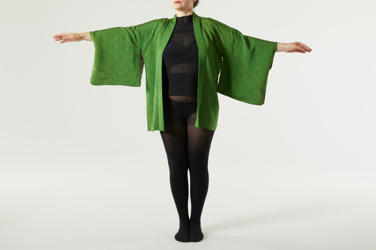 Unique Handcrafted Silk Haori "Green Spirit"
