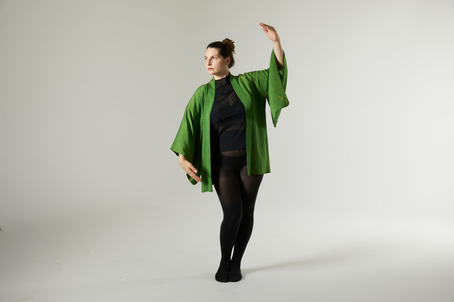 Unique Handcrafted Silk Haori "Green Spirit"