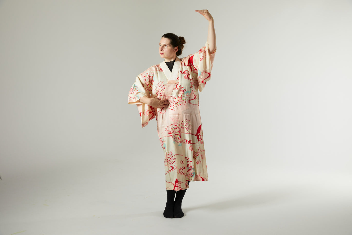 Summer Vintage Kimono Handcrafted "AYU"