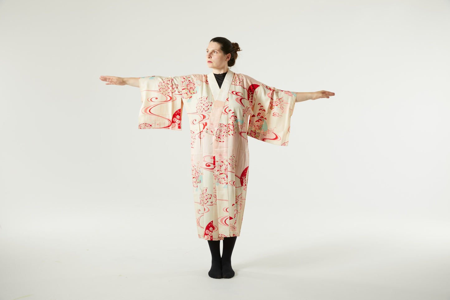 Summer Vintage Kimono Handcrafted "AYU"