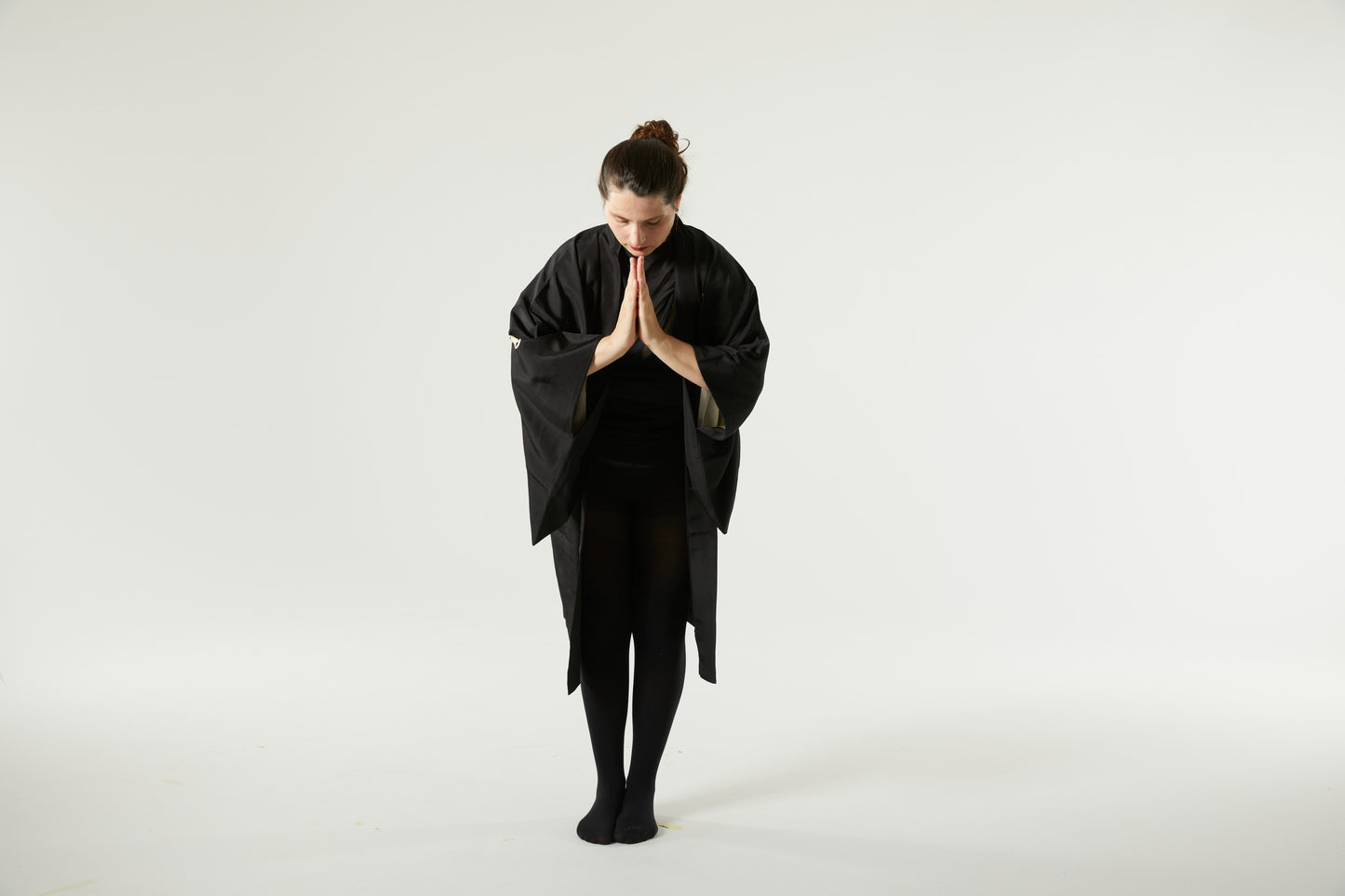 Artistic Minimalist Unique Silk Haori "暗い (Kurai)"