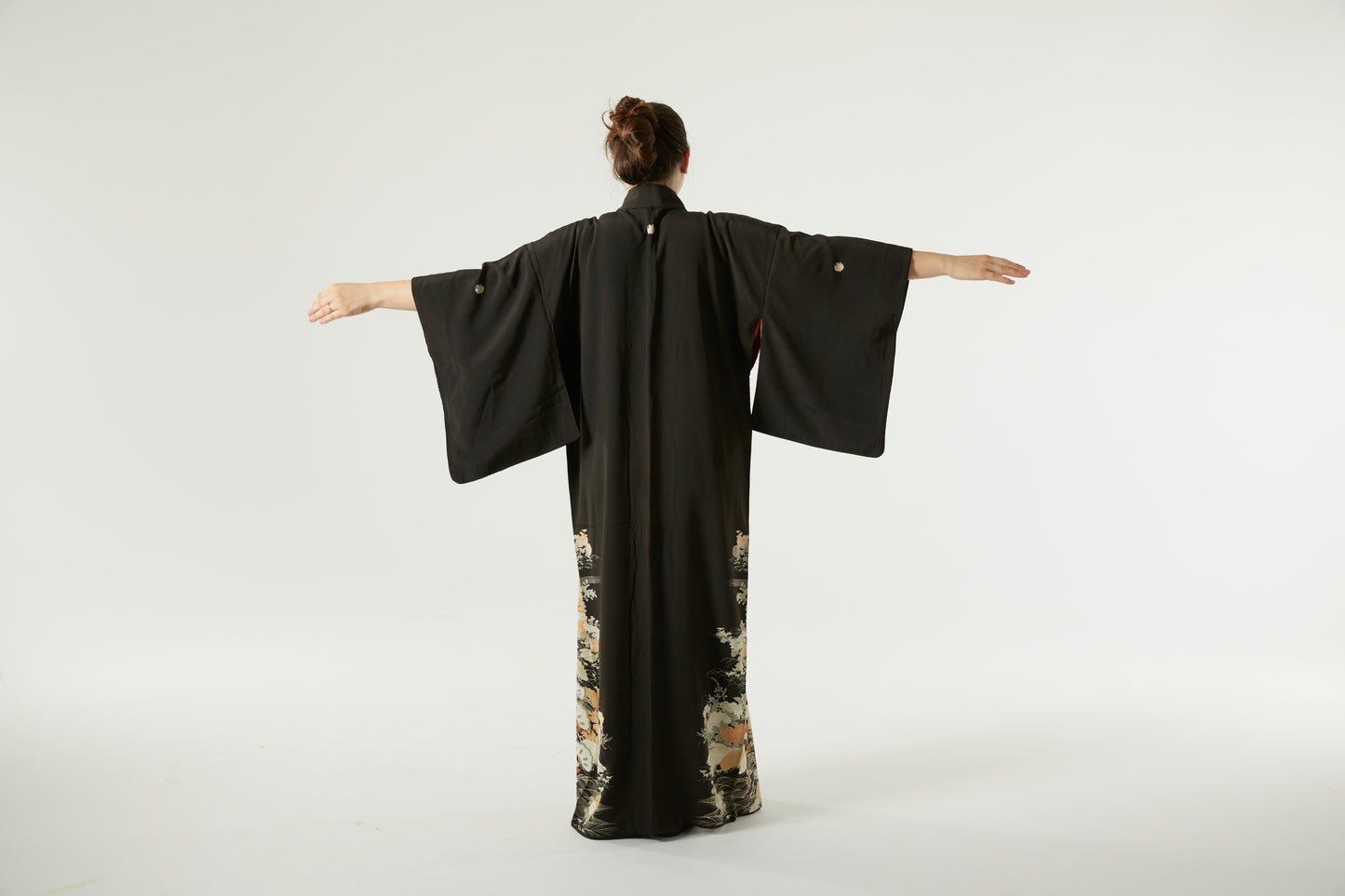 Unique Artistic Silk Kimono "Dark Kingdom"