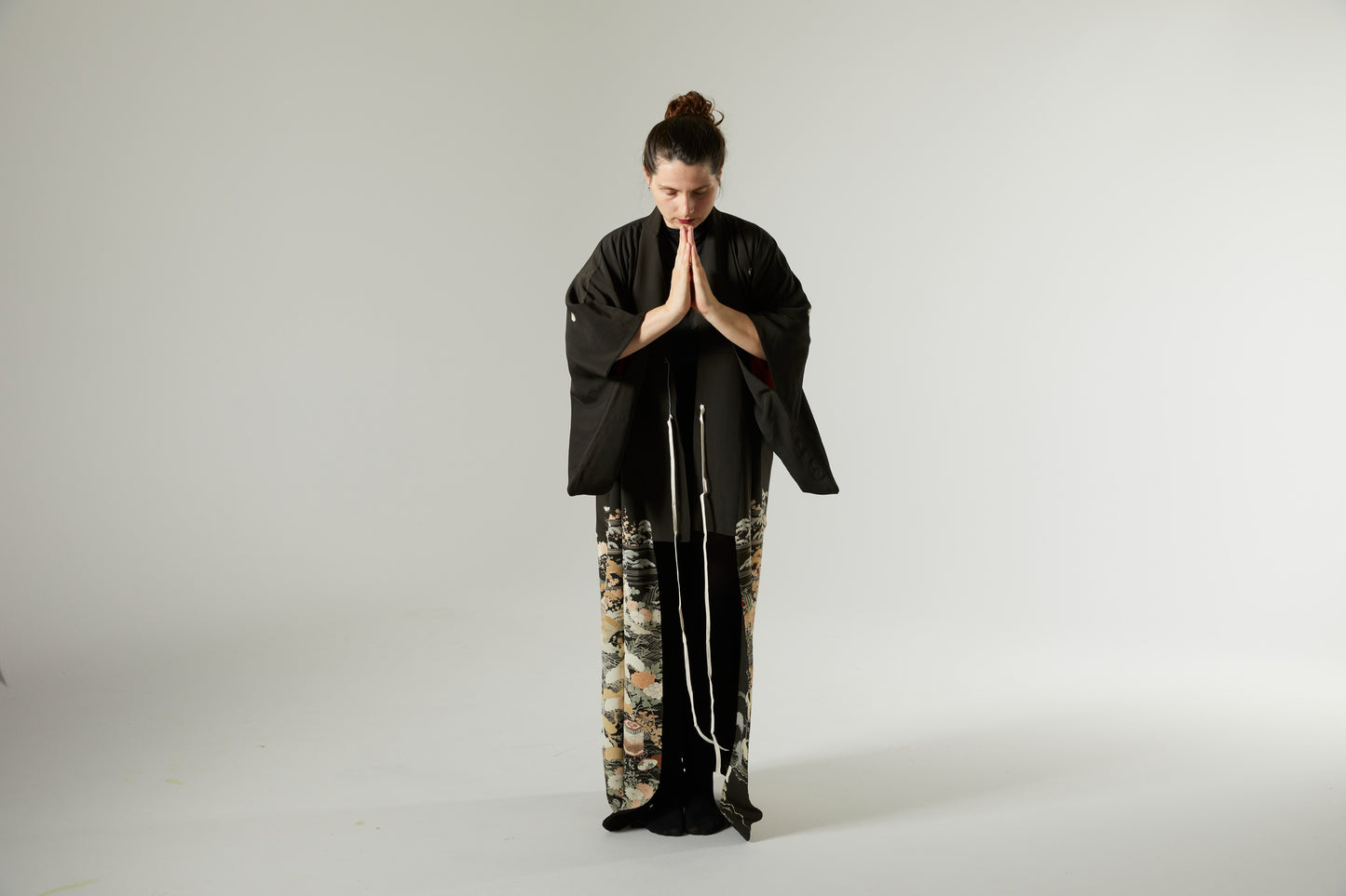 Unique Artistic Silk Kimono "Dark Kingdom"